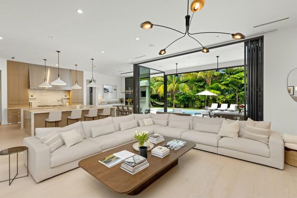 Dining room, Interior, Kitchen, Living room, Pendant Lights, Recessed Lighting, Wood Texture Flooring