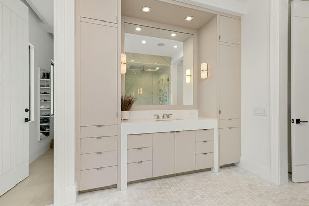 Bathroom, Interior, Recessed Lighting