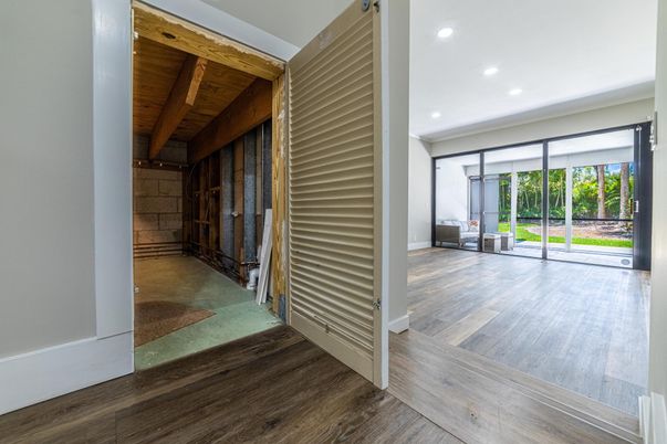 Interior, Recessed Lighting, Stone Walls, Wooden Beams, Wooden Ceilings, Wood Texture Flooring