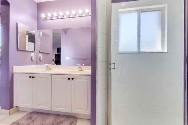 Bathroom, Dual Sink Vanities, Glass Shower, Interior