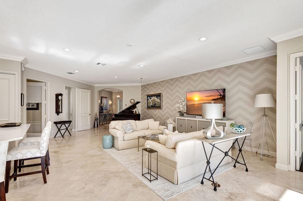 Interior, Living room, Piano, Recessed Lighting