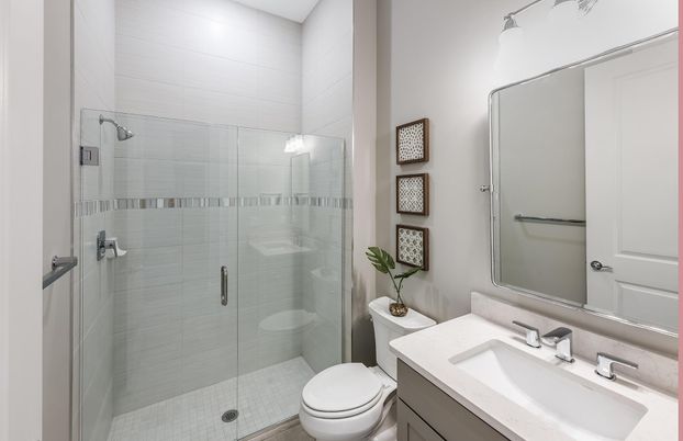 Bathroom, Glass Shower, Interior