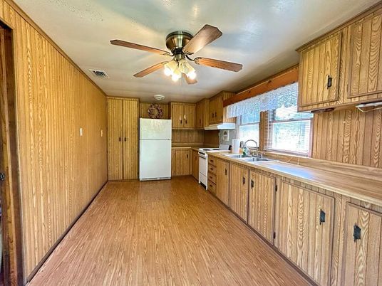 Interior, Kitchen, Wood Texture Flooring