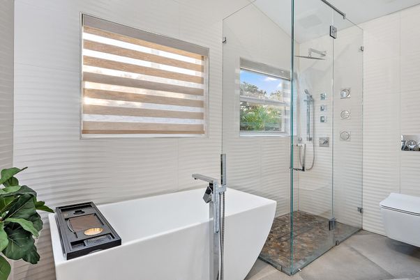 Bathroom, Free Standing Baths, Glass Shower, Interior