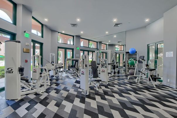 Fitness Equipment, Gym, Interior, Recessed Lighting
