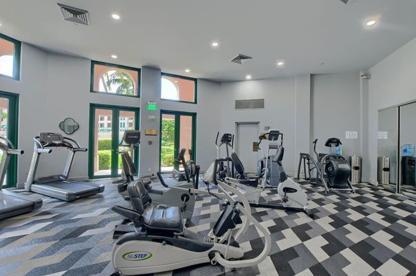 Fitness Equipment, Gym, Interior, Recessed Lighting
