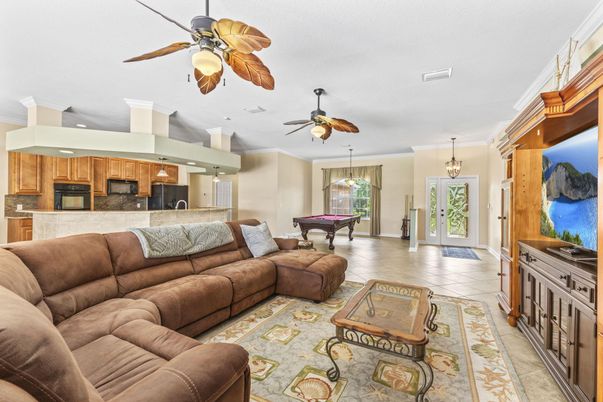 Billiard Table, Game Room, Interior, Kitchen, Living room, Pendant Lights, Recessed Lighting