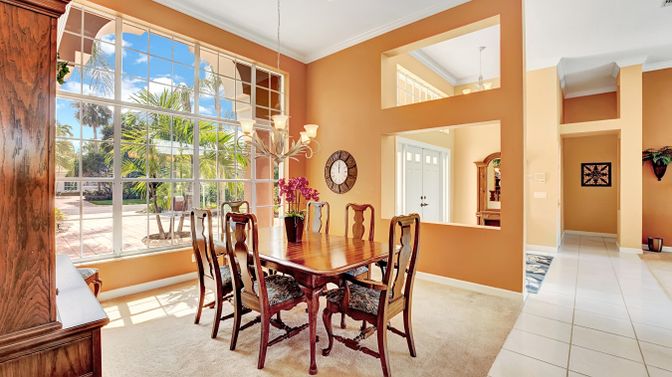 Dining room, Interior, Pendant Lights