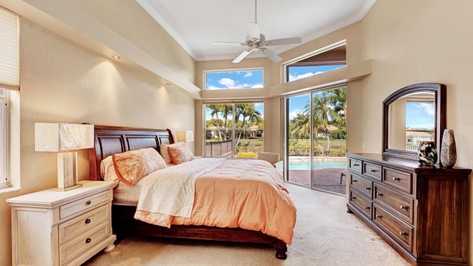 Bedroom, Interior, Recessed Lighting