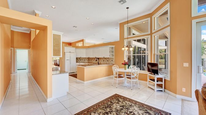 Dining room, Interior, Kitchen, Pendant Lights, Recessed Lighting