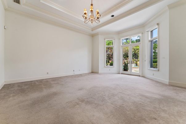 Chandelier, Empty room, Interior