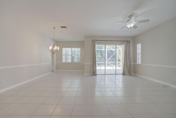 Chandelier, Empty room, Interior