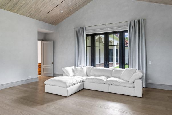 Interior, Living room, Recessed Lighting, Wooden Ceilings, Wood Texture Flooring