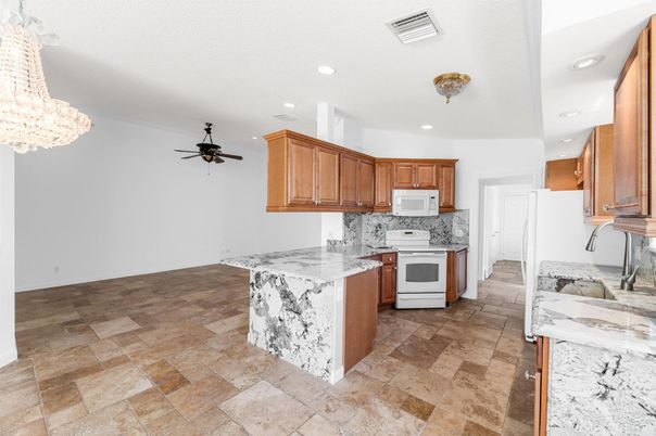 Chandelier, Interior, Kitchen, Recessed Lighting