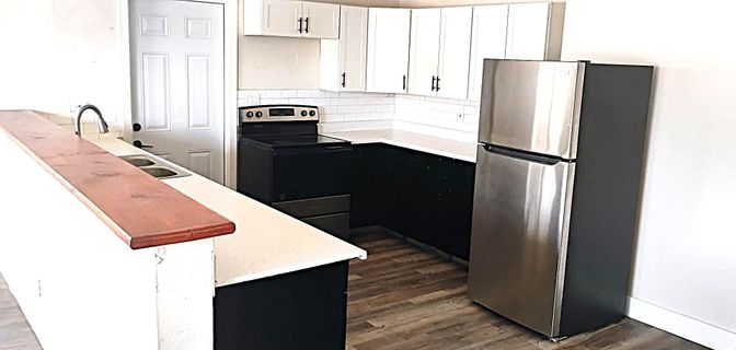 Interior, Kitchen, Wood Texture Flooring