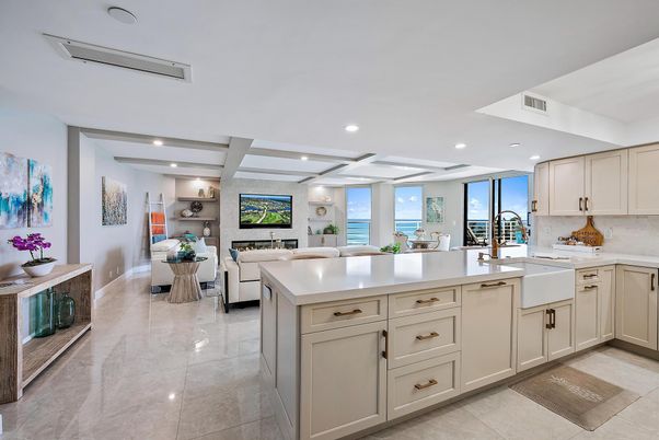 Interior, Kitchen, Living room, Recessed Lighting