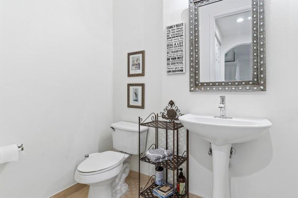 Bathroom, Interior, Recessed Lighting, Wood Texture Flooring