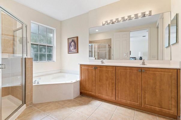 Bathroom, Dual Sink Vanities, Glass Shower, Interior