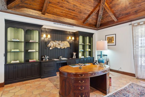 Home Office, Interior, Wooden Beams, Wooden Ceilings