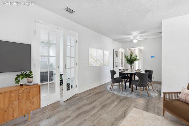 Dining room, Interior, Wood Texture Flooring