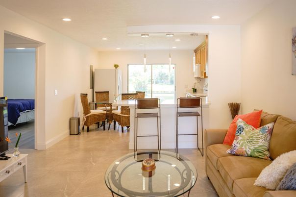 Dining room, Interior, Kitchen, Living room, Pendant Lights, Recessed Lighting