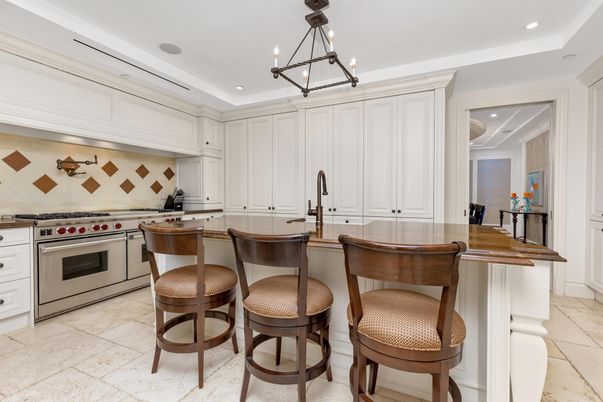 Chandelier, Interior, Kitchen, Pendant Lights, Recessed Lighting, Stainless Steel Appliances