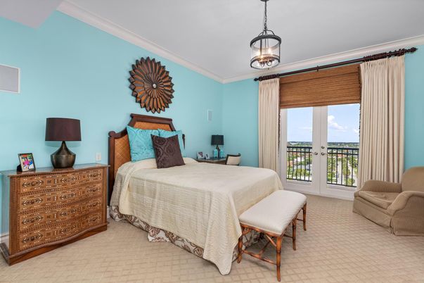 Bedroom, Interior, Pendant Lights, Water