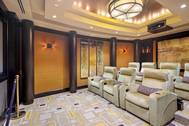 Home Theatre Room, Interior, Projection Screen, Recessed Lighting, Theatre Room