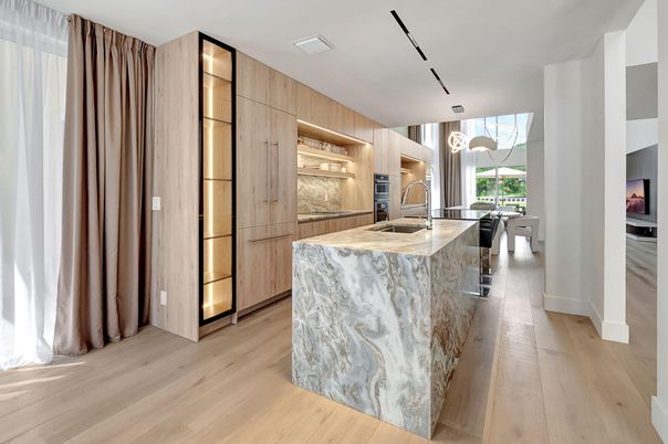 Interior, Kitchen, Wood Texture Flooring