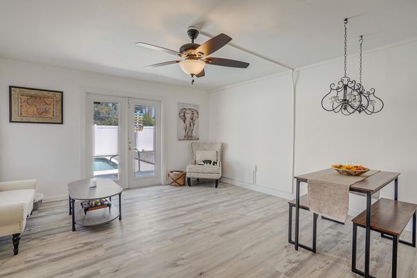Dining room, Interior, Wood Texture Flooring
