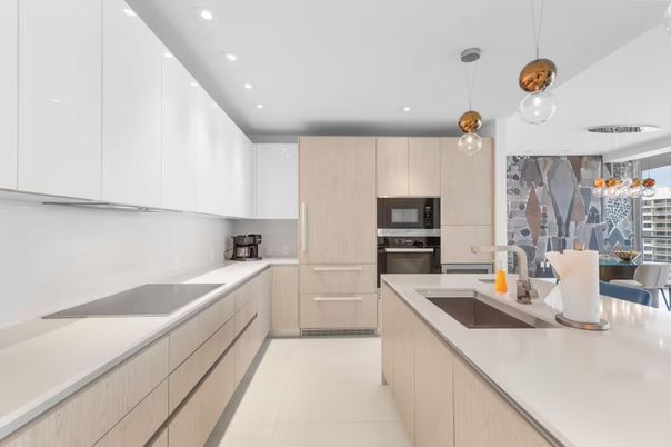 Interior, Kitchen, Pendant Lights, Recessed Lighting, Stainless Steel Appliances
