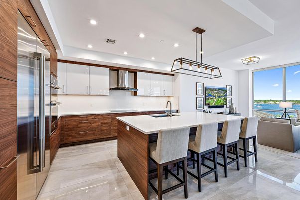 Interior, Kitchen, Pendant Lights, Recessed Lighting, Stainless Steel Appliances