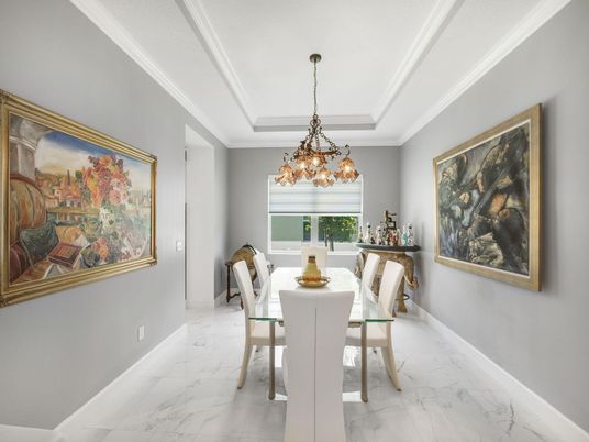 Chandelier, Dining room, Interior, Marble, Pendant Lights