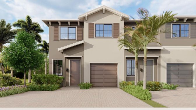 Attached, Exterior, Facade, Modern