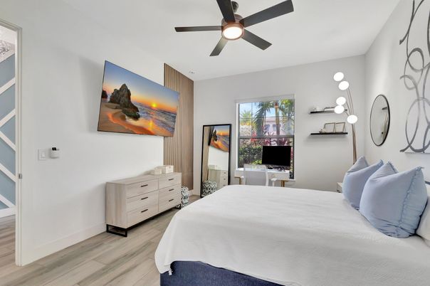 Bedroom, Interior, Wood Texture Flooring