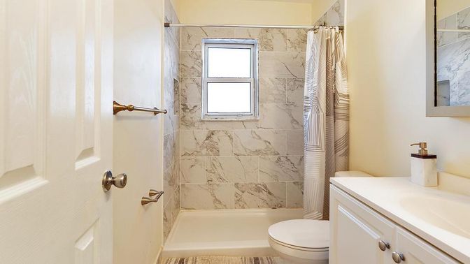 Bathroom, Interior, Marble Walls