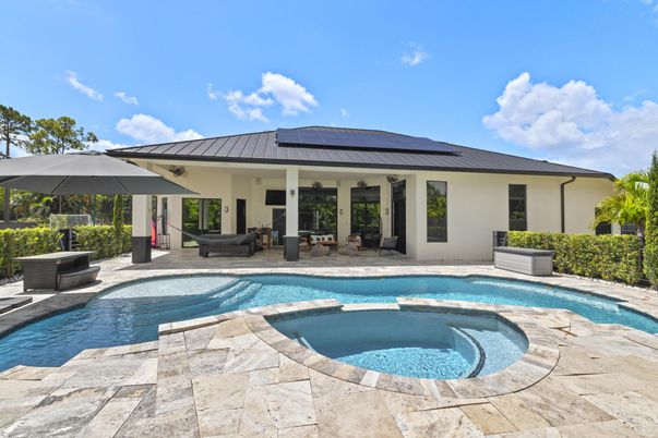 Exterior, Pool, Solar Panels