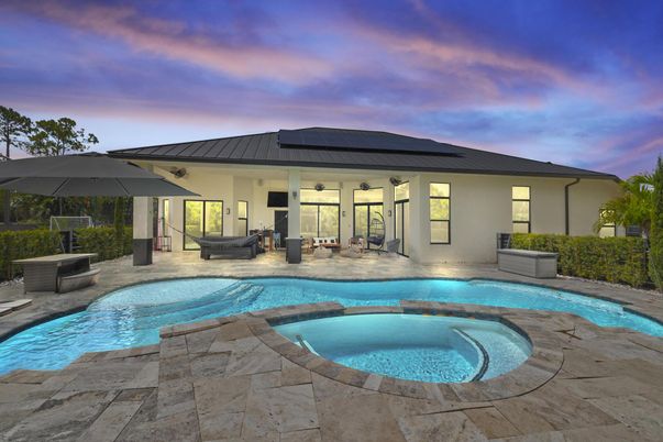 Exterior, Pool, Solar Panels