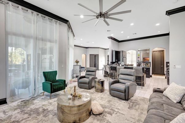 Dining room, Interior, Kitchen, Living room, Recessed Lighting