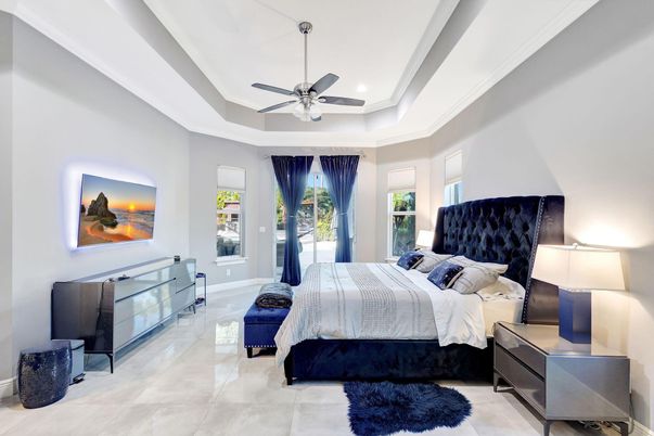 Bedroom, Interior, Recessed Lighting
