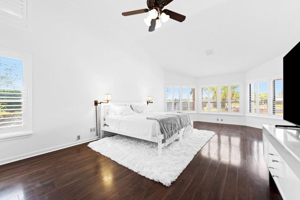 Bedroom, Interior, Wood Texture Flooring