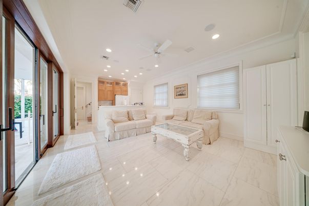Interior, Kitchen, Living room, Marble, Recessed Lighting