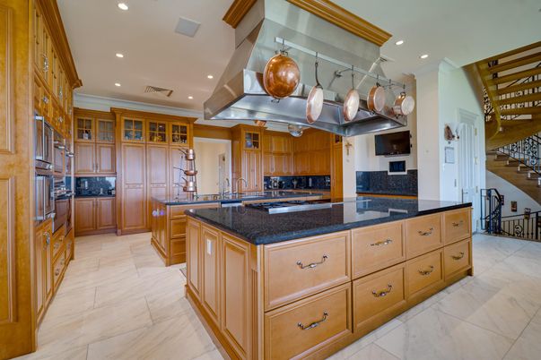 Interior, Kitchen, Marble, Recessed Lighting