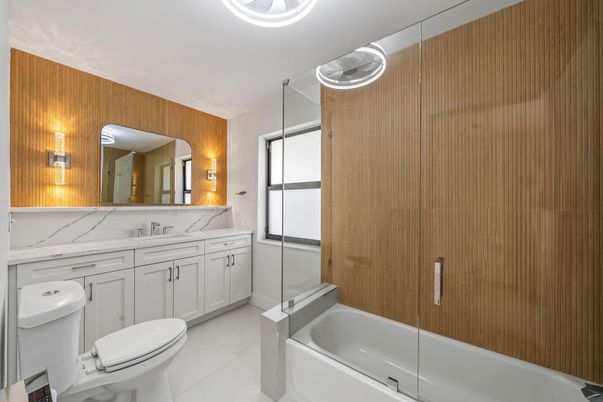 Bathroom, Dual Sink Vanities, Glass Shower, Interior
