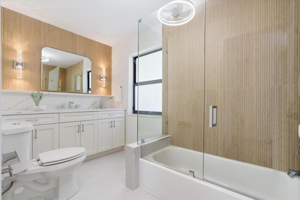 Bathroom, Dual Sink Vanities, Glass Shower, Interior