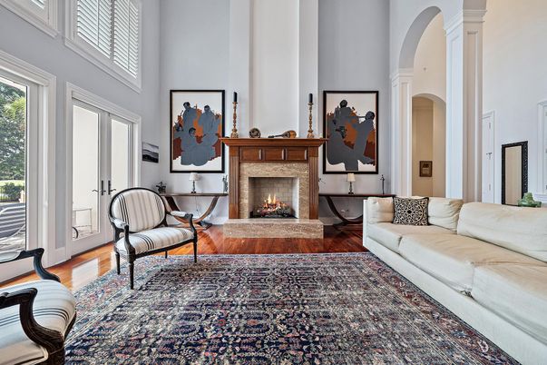 Fireplace, Interior, Living room, Wood Texture Flooring