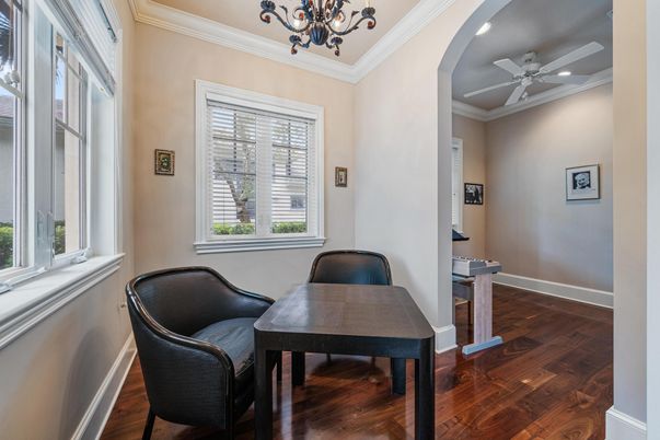 Chandelier, Interior, Recessed Lighting, Wood Texture Flooring