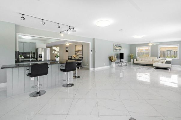 Interior, Kitchen, Marble, Recessed Lighting