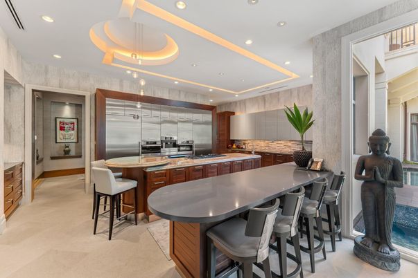Interior, Kitchen, Pendant Lights, Recessed Lighting, Stainless Steel Appliances