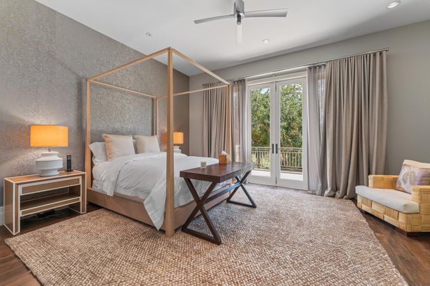 Bedroom, Home Office, Interior, Recessed Lighting, Wood Texture Flooring